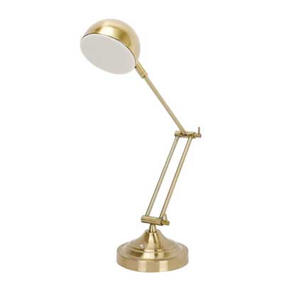 Sunllipe 7W LED Dimmable Architect Reading Lamp Antique Brass Finish