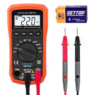 Crenova MS8233D Digital Multimeters Electronic Measuring Instrument,Auto-Ranging