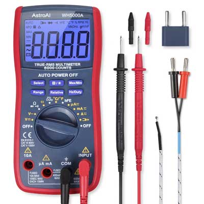 AstroAI TRMS 6000 Counts Volt Meter Manual, and Auto-Ranging Digital Multimeter,