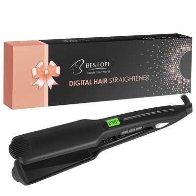 BESTOPE Hair Straightener 1.75’’ Wide Plate Flat Iron