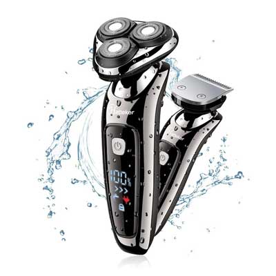 Hatteker Electric Shaver Beard Trimmer Rotary Shaver for Men- USB Rechargeable