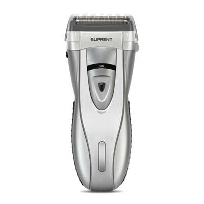 SUPRENT 4-Blade Men's Electric Foil Shaver with Push-up Precision Trimmer, Travel lock