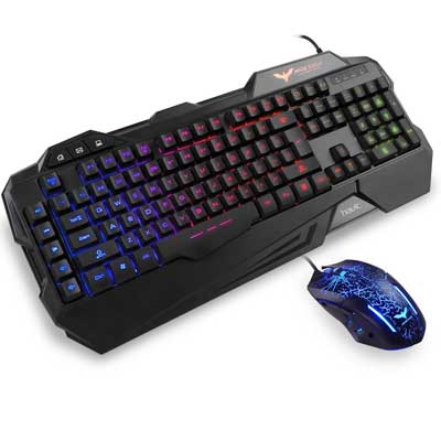HAVIT Rainbow Backlit Gaming Keyboard & Mouse Combo