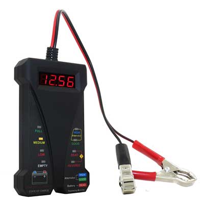 MOTOPOWER MP0514A 12V- Digital Battery Tester Voltmeter & Charging System Analyzer