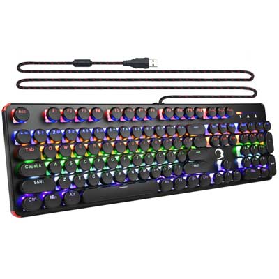 Reccazr Mechanical 104 Blue Switches Gaming Keyboard