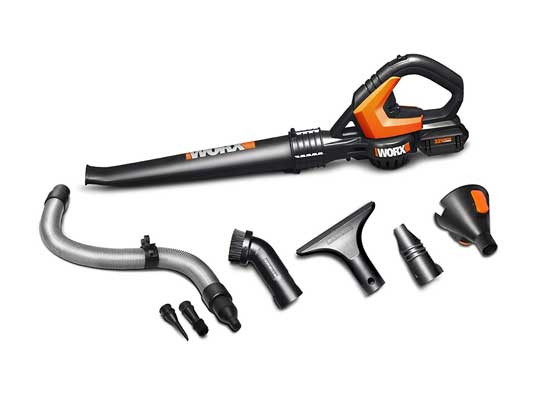 Worx WG575.1 32Volts Cordless Leaf Blower with Accessories and Bag