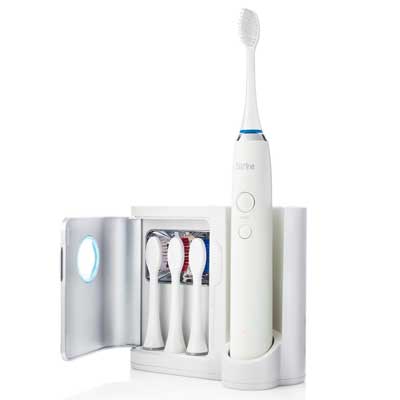 Sterline Sonic Rechargeable Toothbrush with UV Sanitizer &12 Replacement Heads