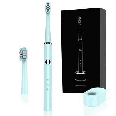 Creative 3 Sided Electric Toothbrush With 4 Pcs Replacement Heads Three Sides Brush Ultrafine Soft Bristle Ad Brushing Teeth Electric Toothbrush Electricity