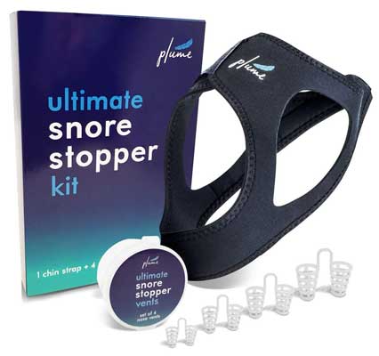 Plume Health 2 in 1 Anti Snoring Strap and 4 Snore Stop Nose Vents