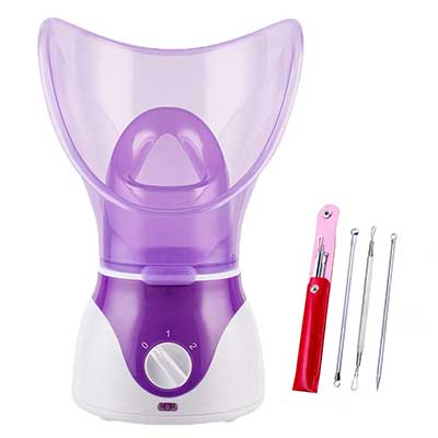 Beauty Nymph Spa Home Facial Steamer with Skin Black Extract Kit