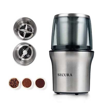 Secura Coffee Grinder with Removable bowl