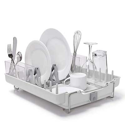 OXO Good Grips Stainless Steel Convertible Foldaway Dish Rack