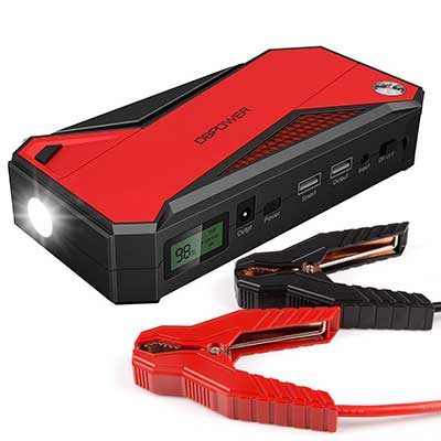 DBPOWER 600A Portable Car Jump Starter, 18000mAh with Phone Charger