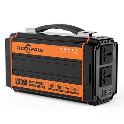 Rockpals 250-watt Portable Generator Rechargeable Lithium Battery