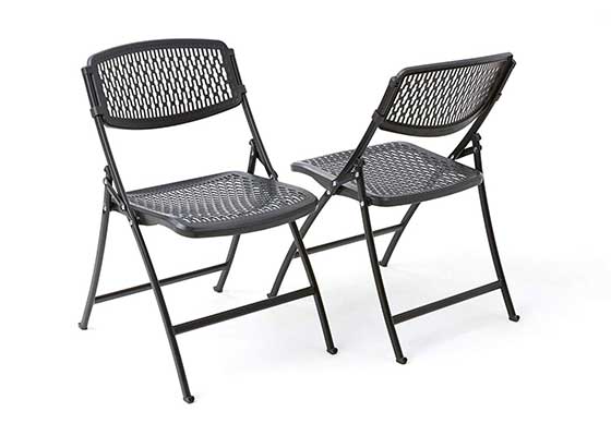Mity-Lite Flex One Folding Chair, Black, 4-Pack