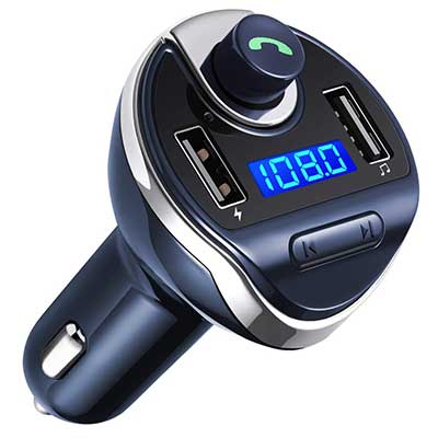 Criacr Wireless Transmitter Bluetooth, FM Radio Transmitter Car Kit Adapter