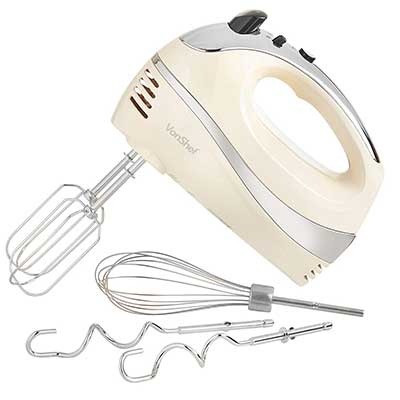 VonShef Cream 250W Hand Mixer Whisk