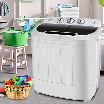 SUPER DEAL Portable Compact Mini Tub Washing Machine