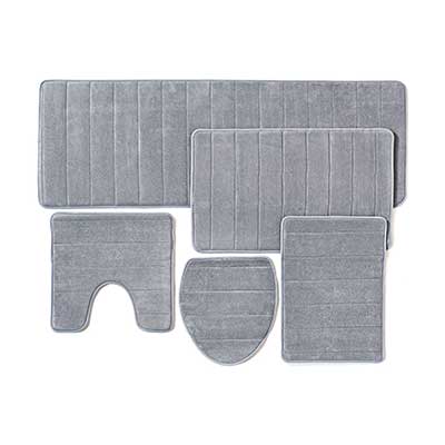 Bathroom Rug Mat, 5-Piece Set Memory Foam