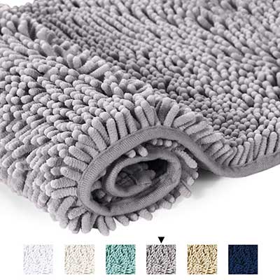 H.VERSAILTEX Microfiber Bath Rugs Chenille Floor Mat