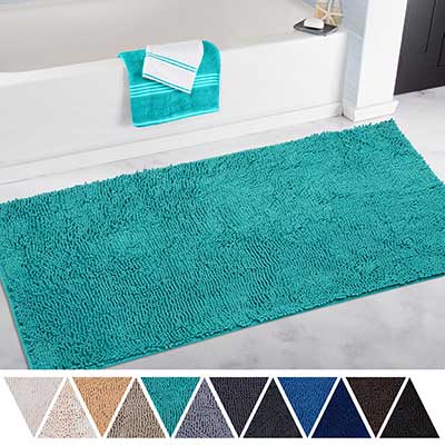 DEARTOWN Non-Slip Thick Microfiber Bathroom Rugs