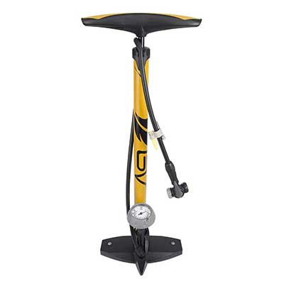 BV Bicycle Ergonomic Bike Floor Pump with Gauge and Smart Valve Head