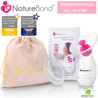 NatureBond Silicone Breastfeeding Manual Breast Pump Milk Saver
