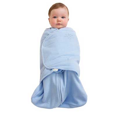 HALO SleepSack Micro-Fleece Swaddle, Baby Blue