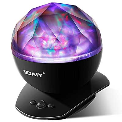 SOAIY Sleep Soother Aurora Projection LED Night Light Lamp