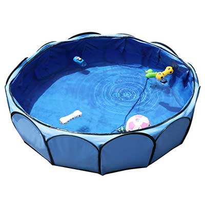 Petsfit LeakProof Fabric Portable Pool, Large, Sky Blue