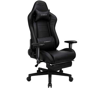 Cyrola Large Size Real PU Leather High Back Comfortable Gaming Chair