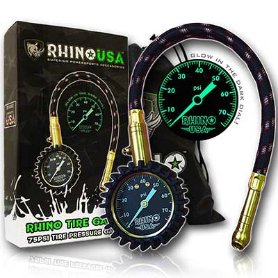 Rhino USA Heavy Duty Tire Pressure Gauge