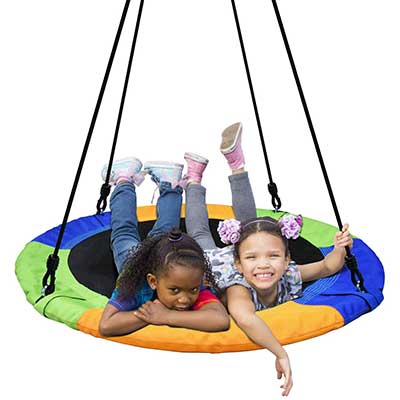 PACEARTH 40-Inch Saucer Tree Swing Flying 660lb