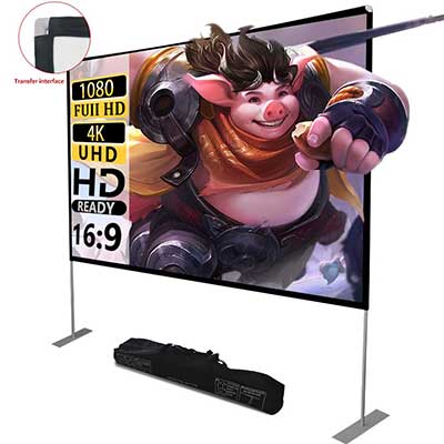 Portable Projector Screen with Stand 100 Inch