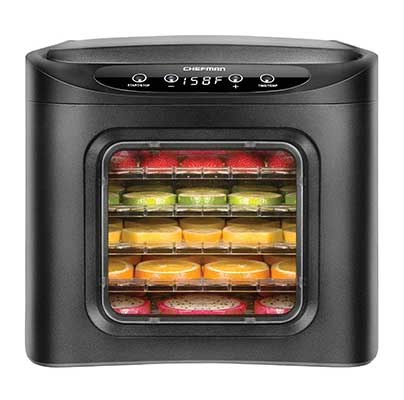 Chefman 6 Tray Food Dehydrator Machine with Digital Timer