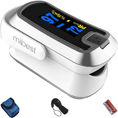 Mibest Silver Dual Color OLED Finger Pulse Oximeter