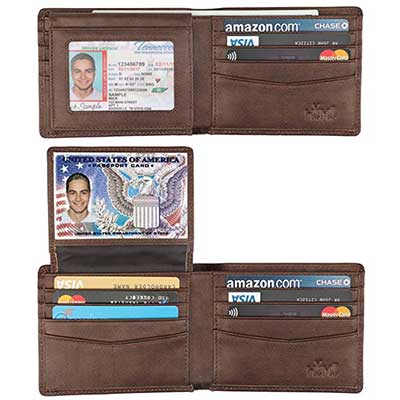 HIMI Wallet for Men, Genuine Leather