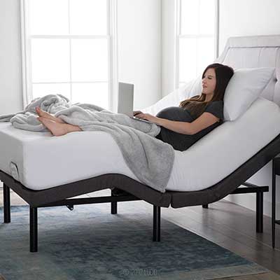 LUCID L300 Ergonomic Upholstered Remote Control Bed