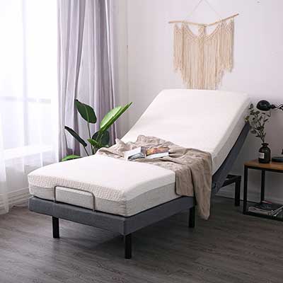 LEISUIT Adjustable Massage Bed Frame, Twin XL