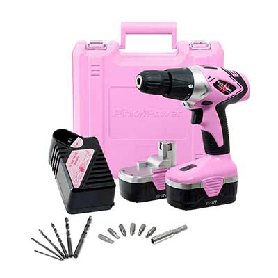 Pink Power Drill Cordless Electric Drill