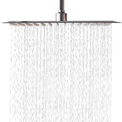LORDEAR F01082CH Solid Square UltraThin 304 Stainless Steel Shower Head