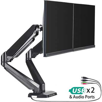 Dual Monitor Stand – FEZIBO Adjustable Full Motion Mount
