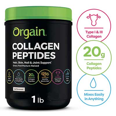 Orgain Grass-Fed Hydrolyzed Collagen Peptides Protein Powder