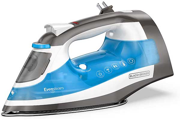 Black + Decker ICR19XS One Step Steam Iron with Stainless Steel Non-Stick Soleplate