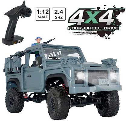 HIBRO RC Car Army Toy 1:12 Scale