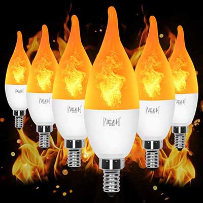 YEAHBEER E12 Flame Bulb LED Candelabra Light Bulbs
