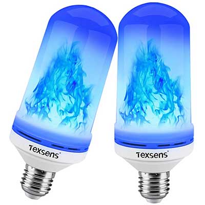 Texsens LED Blue Flame Effect Light Bulbs