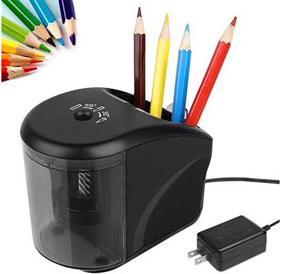 Omitium Electric Pencil Sharpener with Pencil Holder