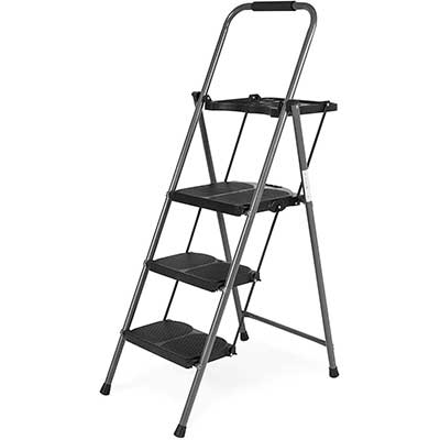 Best Choice Products Folding Steel 3-Step Stool Ladder