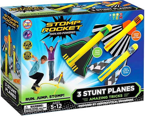 Stomp Rocket Stunt Planes – 3 Foam Plane